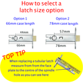 2.5 inch/64mm Economy Tubular Latch - 44m Backset - Brass - tradefit