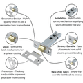 3 inch/76mm Economy Tubular Latch - 57mm Backset - Chrome - tradefit