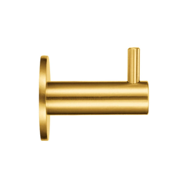 Cubicle Hook On Rose - 46mm Projection 19mm Bar - Satin Brass - tradefit - Featured Image