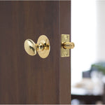 Bathroom - Rack Bolt - 61mm - Oval Thumb Turn - Polished Brass - tradefit - 4