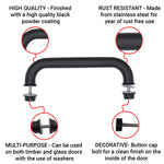 Pull Handle - Bolt Fixed - 225x25mm - Black - tradefit - 3