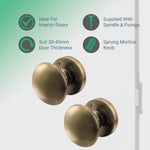 Victorian Antique Brass Mortice Door Knob - tradefit - 2