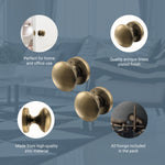 Victorian Antique Brass Mortice Door Knob - tradefit - 4