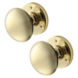 Victorian Polished Brass Mortice Door Knob - tradefit