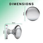 Victorian Polished Chrome Mortice Door Knob - tradefit - 3