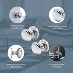 Victorian Polished Chrome Mortice Door Knob - tradefit - 4