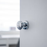 Victorian Polished Chrome Mortice Door Knob Kit - 76mm Latch - tradefit - 6