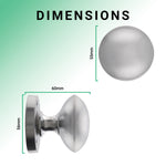 Victorian Satin Chrome Mortice Door Knob - tradefit - 3
