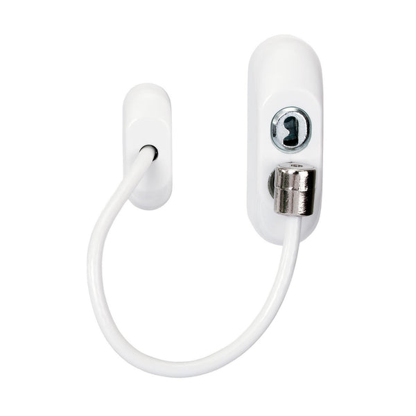 Cable Window Restrictor Mk2 With Fixings - 200mm - White - tradefit - Featured Image