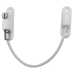 Cable Window Restrictor With Fixings - BS EN 1435 Tested - White - tradefit - 1