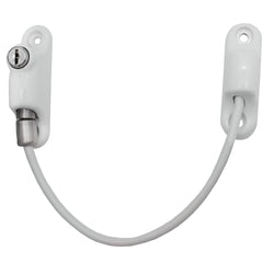 Cable Window Restrictor With Fixings - BS EN 1435 Tested - White - tradefit