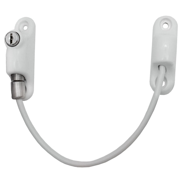 Cable Window Restrictor With Fixings - BS EN 1435 Tested - White - tradefit - Featured Image