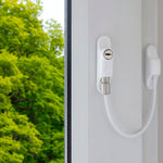 Cable Window Restrictor With Fixings - BS EN 1435 Tested - White - tradefit - 4