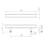 Guardsman Entrance Pull Handle - Bolt Fix - 600 x 32mm 400mm c/c - Satin Stainless - tradefit - 2