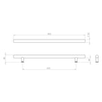 Guardsman Entrance Pull Handle - Bolt Fix - 800 x 32mm 600mm c/c - Satin Stainless - tradefit - 2
