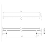 Guardsman Entrance Pull Handle - Bolt Fix - 1800 x 32mm 1600mm c/c - Satin Stainless - tradefit - 2