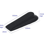 Black Rubber Door Wedge - tradefit - 2
