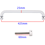Pull Handle - Bolt Fixed - 425x25mm - White - tradefit - 2