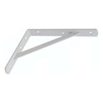 Strong Shelf Brackets Pair Reinforced Stay Arm Heavy Duty - 200 x 250 x 30 x 4mm - White - PAIR - tradefit - 6