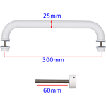 Pull Handle - Bolt Fixed - 300x25mm - White - tradefit - 2