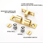 Adjustable Double Ball Catch Quality Brand 42mm Solid Brass - tradefit - 6