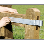 Field Gate Hinge Set Double Strap Adjustable Hook On Plate - (24