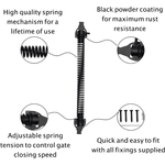 Heavy Adjustable Gate Spring - 250mm / 10 Inch - Black - tradefit - 3