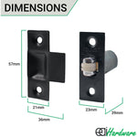 Adjustable Roller Catch Spring Loaded Latch Lock for Internal Doors - Black Plated - tradefit - 4