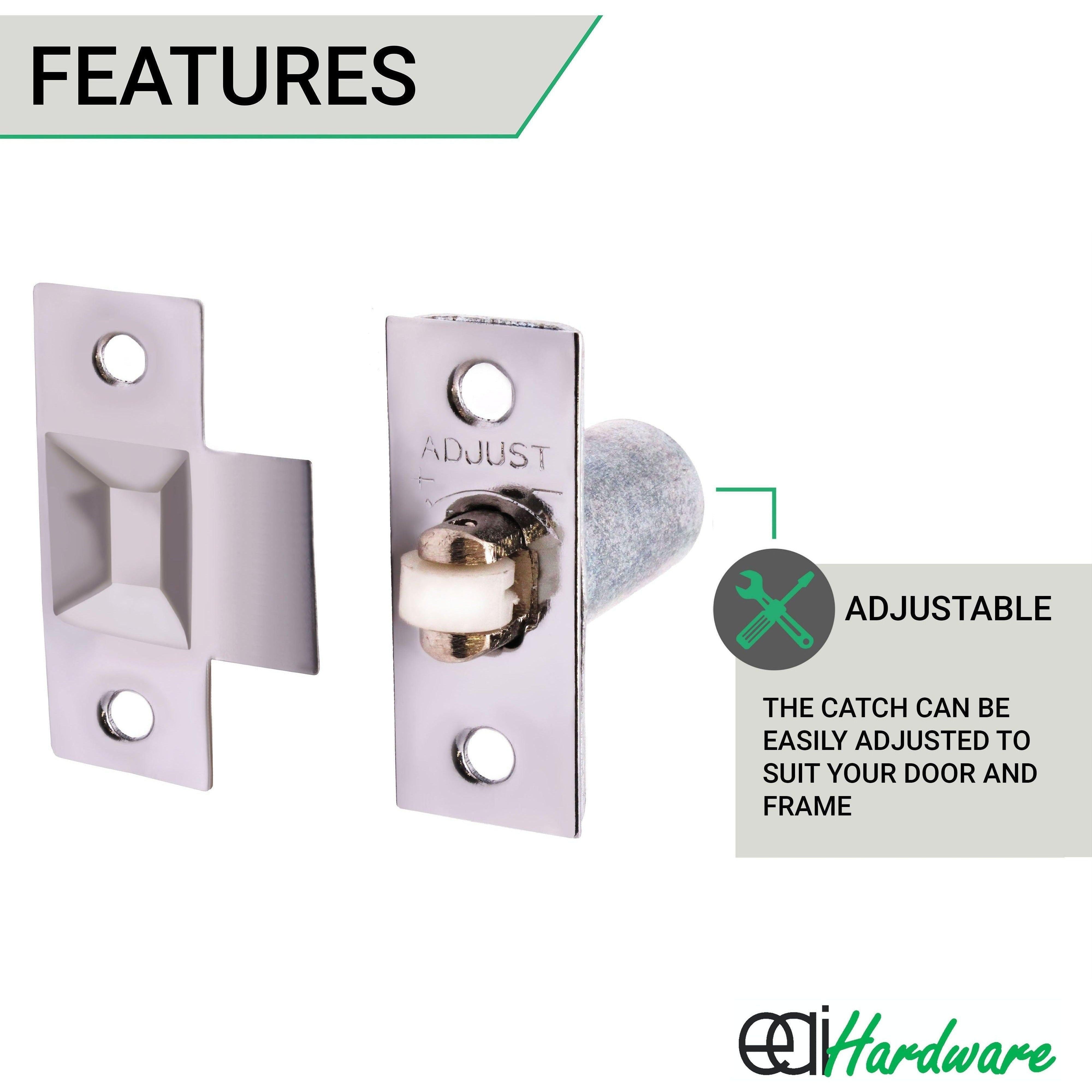 Adjustable Roller Catch Spring Loaded Latch Lock for Internal Doors ...