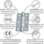 Aluminium Lever Door Handle Latch Kit / Pack - 104 x 40mm - Satin Aluminium - tradefit - 6