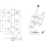 Aluminium Lever Door Handle Lock Kit / Pack - 153 x 40mm - Satin Aluminium - tradefit - 10