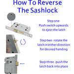 Aluminium Lever Door Handle Lock Kit / Pack - 153 x 40mm - Satin Aluminium - tradefit - 7
