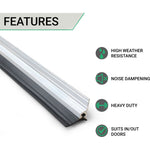 Heavy Duty Single Door Weather Seal Set - Aluminium - tradefit - 2
