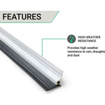 Heavy Duty Single Door Weather Seal Set - Aluminium - tradefit - 3