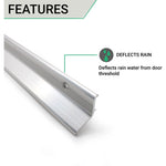 Door Rain Deflector - 914mm - Aluminium - tradefit - 3