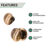 Victorian Antique Brass Rim Door Knob - tradefit - 2