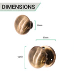 Victorian Antique Brass Rim Door Knob - tradefit - 3