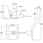 Auto Gate Latch Garden Gate Medium Duty - 50mm 2