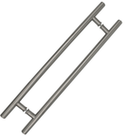 Guardsman Entrance Pull Handles - Back To Back Fix - 1000 x 19mm 900mm c/c - 316 Stainless Steel - tradefit - 1
