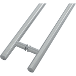 Guardsman Entrance Pull Handles - Back To Back Fix - 800 x 32mm 600mm c/c - 316 Stainless Steel - tradefit - 2