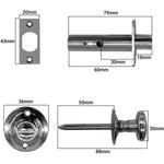 Bathroom Oval Thumb Turn & Release 60mm c/w Mortice Rack Bolt - Polished Chrome - tradefit - 3