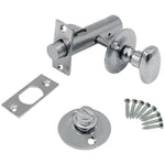 Bathroom Oval Thumb Turn & Release 60 mm c/w Mortice Rack Bolt - Satin Chrome - tradefit - 2