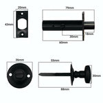 Bathroom - Rack Bolt - 61mm - Oval Thumb Turn - Matt Black - tradefit - 2