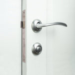 Fire Rated DIN Bathroom Lock - 60mm Backset / 90mm Case / 72mm Centres - Satin Stainless Steel - tradefit - 7