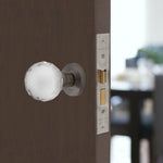Glass and Satin Nickel Mortice Door Knob Kit - 80mm Sashlock - tradefit - 5