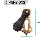 Beehive Wooden Keyhole Reeded Cover Escutcheon Black Ebony Each - tradefit - 4