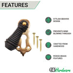 Beehive Wooden Keyhole Reeded Cover Escutcheon Black Ebony Each - tradefit - 2