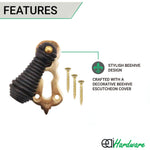 Beehive Wooden Keyhole Reeded Cover Escutcheon Black Ebony Each - tradefit - 3