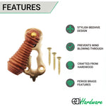 Beehive Wooden Keyhole Reeded Cover Escutcheon Rosewood Each - tradefit - 2