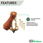 Beehive Wooden Keyhole Reeded Cover Escutcheon Rosewood Each - tradefit - 3